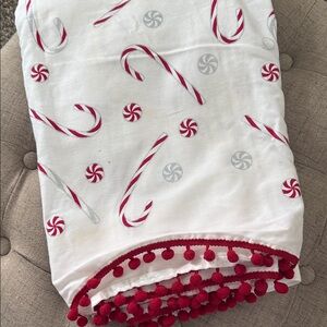 Festive Candy Cane Shower Curtain